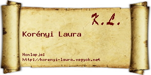Korényi Laura névjegykártya