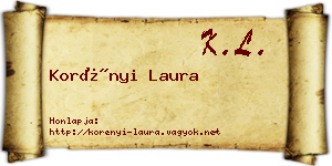 Korényi Laura névjegykártya